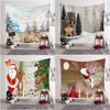 Christmas Print Pattern Tapestry Bedroom Living Room Wall Decor Background Fabric Home Decor Tapestry Tapeçaria De Natal