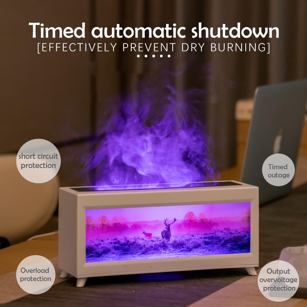 Диффузор для эфирных масел для каминов, увлажнитель воздуха для дома, вилка EU US с цветными ночниками, аромадиффузор для снятия стресса