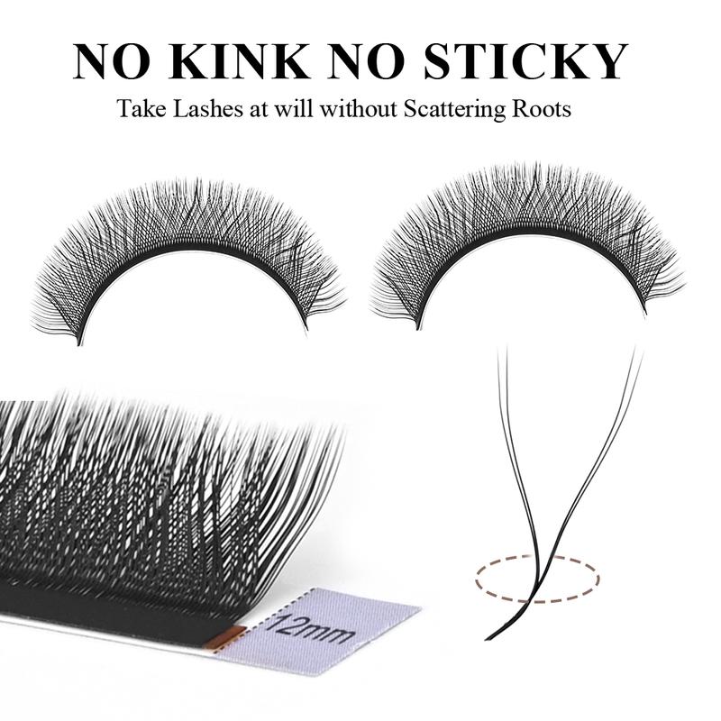 NAGARAKU L M LU Curl Y Shape Eyelash Extension Black Dark Brown Premium Soft Mink Natural False Lashes Makeup Mesh 4D YY Lashes