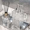 Glass Soap Dispenser Foam Soap Dispenser with Diamond Glass Refillable Hand Soap Dispenser Worktop Soap Dispenser