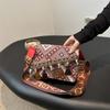 Высококачественная маленькая квадратная сумка в этническом стиле с бахромой, осенний отпускной стиль, универсальная сумка-мессенджер с широким плечевым ремнем на одно плечо