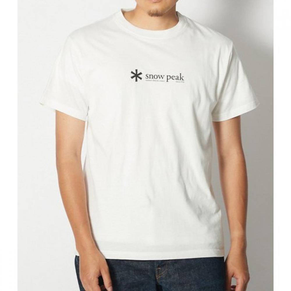 Футболка Snow Peak Soft CoTTon с коротким рукавом и логотипом Футболка с коротким рукавом и логотипом 24su20105wh белая, размер XL [мужская, для пошива на открытом воздухе]