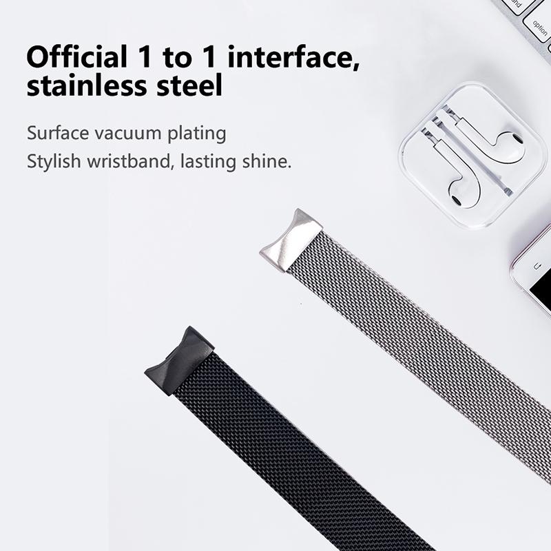 Металлический ремешок для Xiaomi Mi Band 8 9 10 Браслет с TPU чехлом Мягкая защитная пленка на экран Миланская петля с магнитной застежкой Запасной ремешок для часов