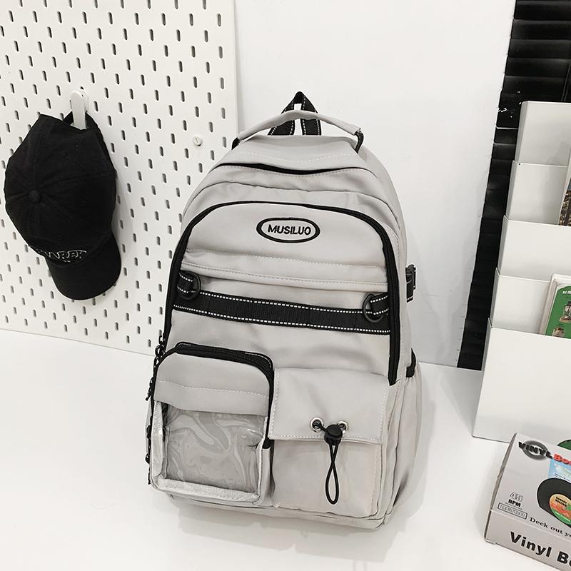 Студенческий школьный рюкзак женский однотонный рюкзак мужской компьютерный рюкзак