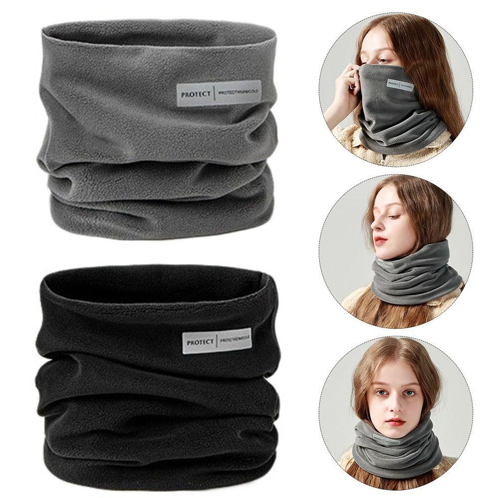 Velvet Sports Bandana Solid Color Neck Warmer Warm Neck Protection Neck Scarf  Men Women