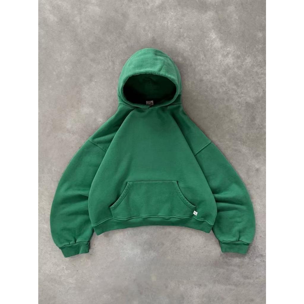 RogueWave European and American Fashion Loose Hooded Solid Color Street Sports Top