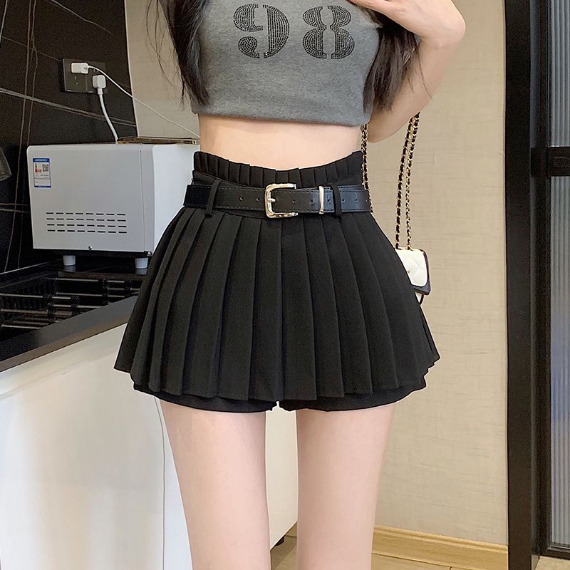 New Pleated Skirt Super Short Sexy Spice Girl High Waist A-Skirt Cute Korean Lined Y2K Summer Mini Skirt Women Party