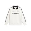 Li Ning Sports Lifestyle Series Letter Print Fleece Pullover Sweatshirt Unisex Sweatshirt Off-White AWDTB35-1