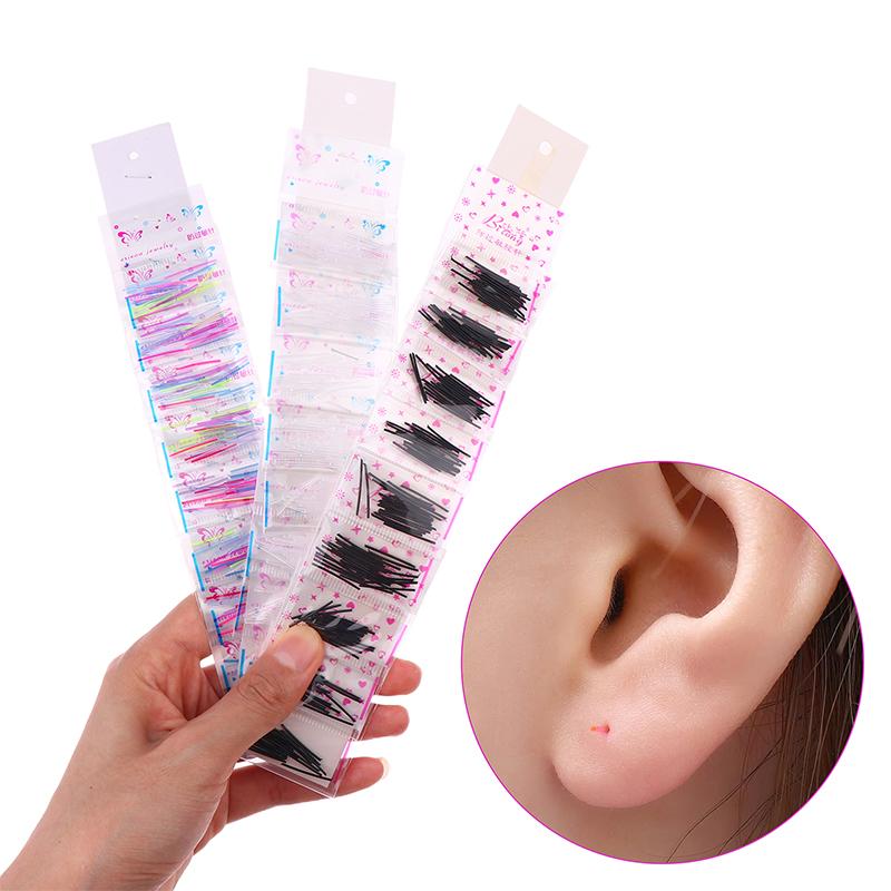 200 шт. Невидимые пластиковые мягкие серьги-гвоздики Гипоаллергенные Простые прозрачные серьги Держатели для пирсинга Ушные гвоздики Булавки Украшения