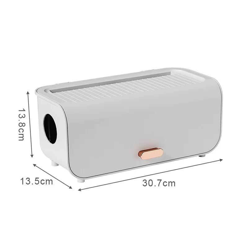 Настольный ящик для хранения кабеля, чехол для хранения линии электропередачи, пылезащитный водонепроницаемый органайзер для розетки для зарядного устройства, чехол для проводов, органайзер для намотки кабеля