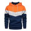 Spring and Autumn Men's Loose Casual Color Matching Hooded Sweatshirt