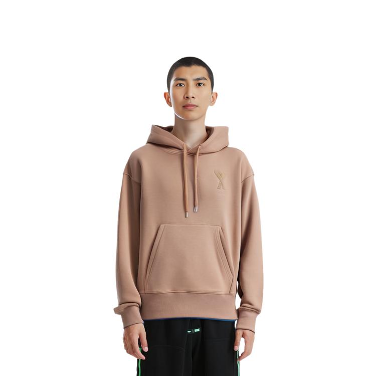 AMIPARIS Sweatshirts Men's Beige Hooded Moderate Heavyweight H20HJ053-749250