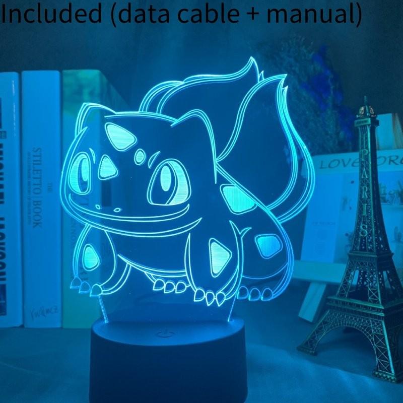 Креативный светодиодный 3D-ночник Пикачу, цветная акриловая декоративная настольная лампа, подарок