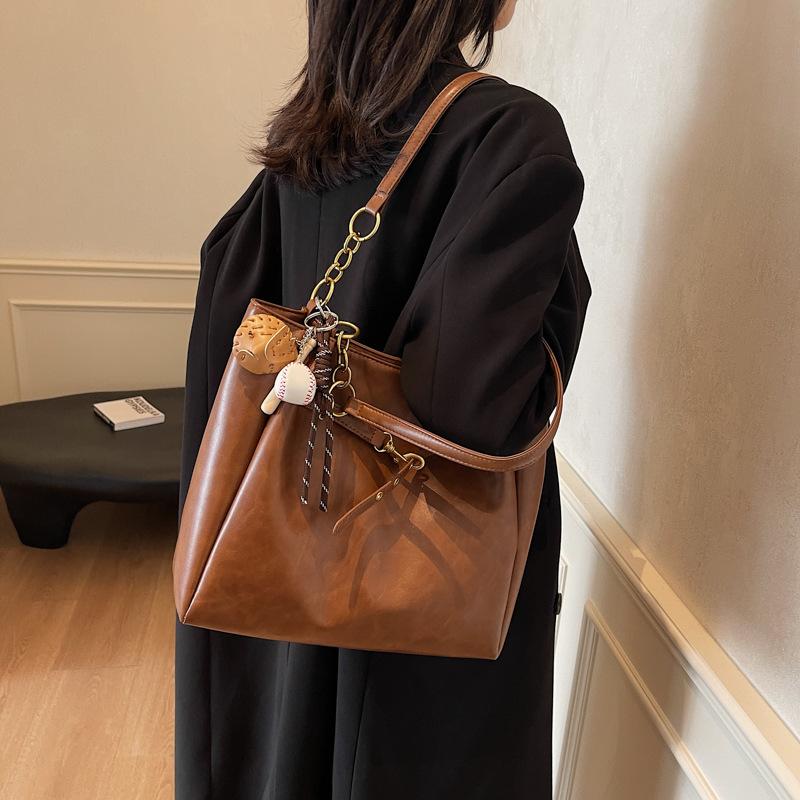 Сумка-тоут в стиле ретро Yadan, большая вместимость, универсальная, простая, подмышечная сумка, повседневная, наплечная сумка High Sense