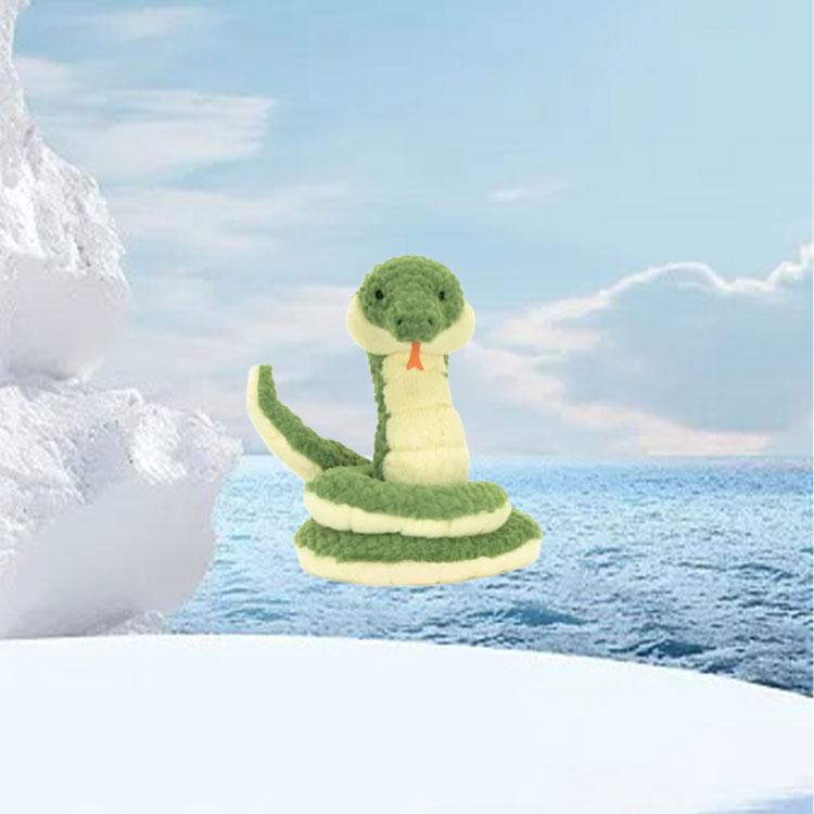 Jellycat Коллекция Амфибий и Рептилий Cizi Змеиные Куклы Плюшевая Кукла 27см Высота В Сидячей Позе