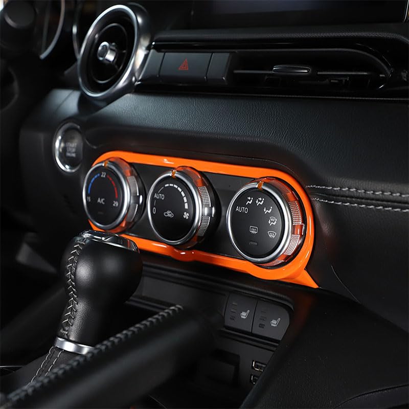 Hcilloend Switch Control Knob Control Easy Decorative Interior Custom Car Supplies for New Mazda Roadster RF ND Series A/C Frame, A/C Panel, A/C Box,