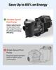 VEVOR Variable Speed Pool Pump, 1350W, AC 220-240V, 30,000 L/H, In/Above Swimming Pool Pump with Filter Basket, Powerful Self Priming