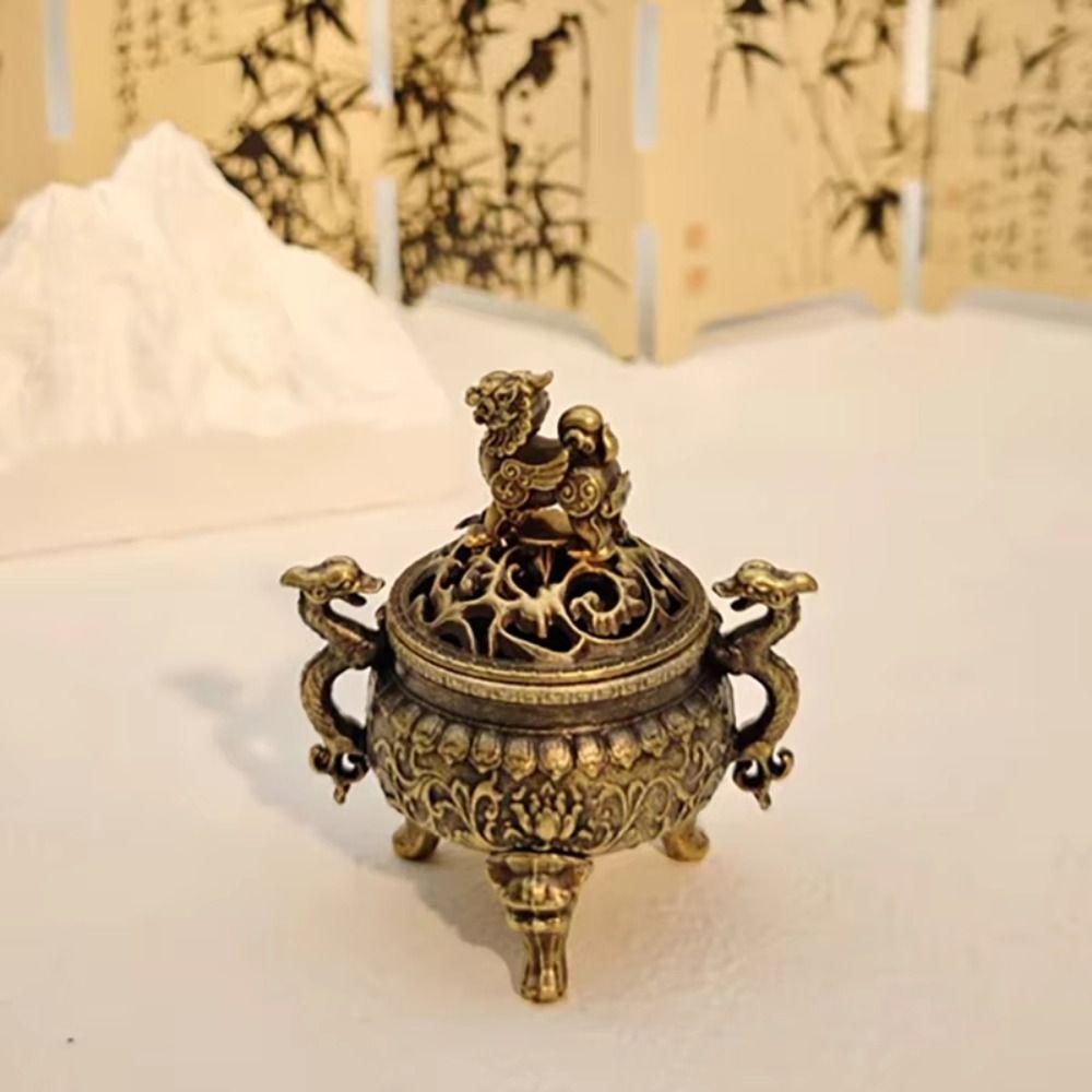 Alloy Incense Burner Animal Foot Plate Three Legged Stove  Tea Ceremony Home Decoration