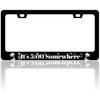 Cherry Blossoms License Plate Frame Beautiful Pink Flowers License Plate Frames Funny Auto Accessory Bracket Stainless Steel License Plate for Women
