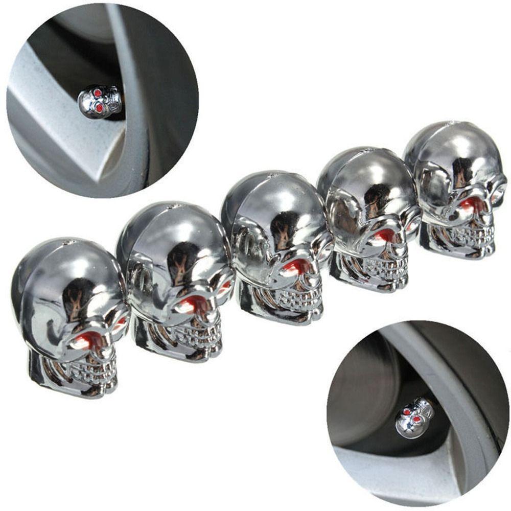 Skull Style Bike Motorcycle Valve Stem Cap Tyre Accessories Dust-proof Cover Protective Cover