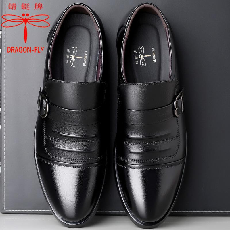 Кожаные туфли бренда Hy Dragonfly, мужские деловые туфли из натуральной кожи, британская весенняя новинка, повседневная обувь, удобная мягкая подошва, мужская кожа