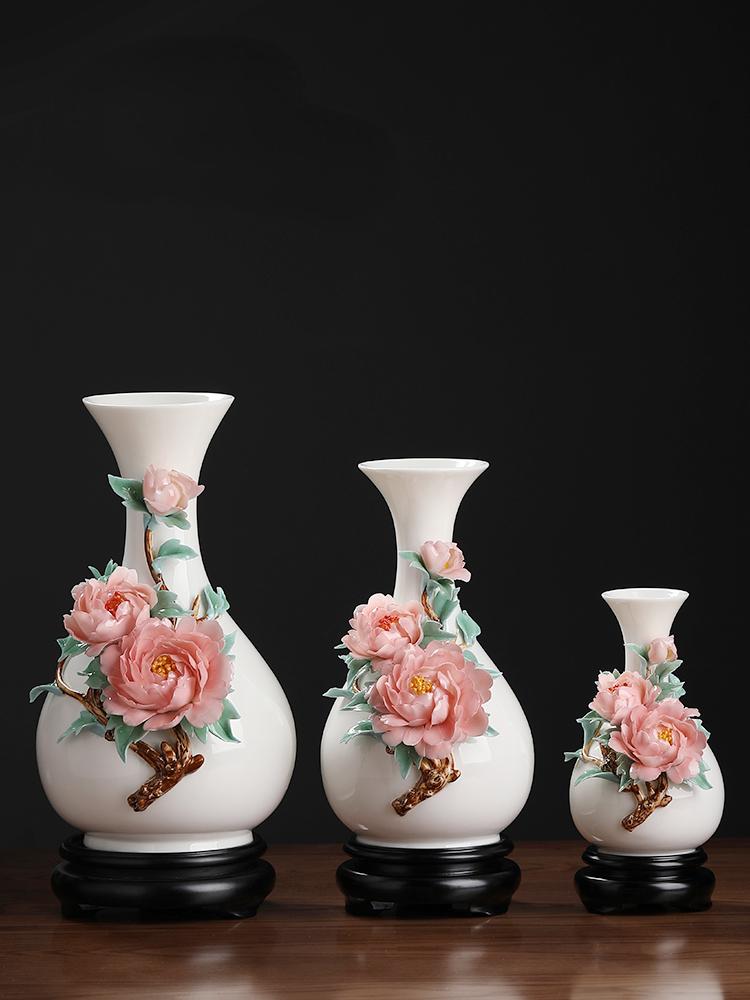 Керамическая ваза ручной работы Украшения для дома Украшения для стола в гостиной Цветочная композиция маленькая фарфоровая ваза