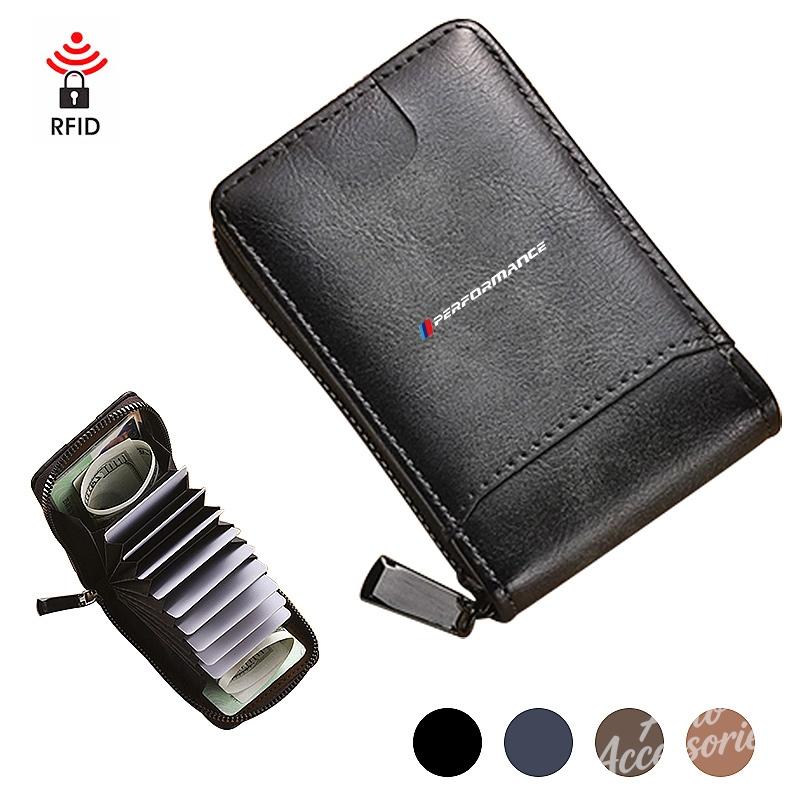 Car Wallet Leather Coin Purse Zipper Styling Auto Accessories For BMW X6 X4 X7 Performance X1 X3 X5 E39 E46 E90 F20 E60 Sticker gjsh77