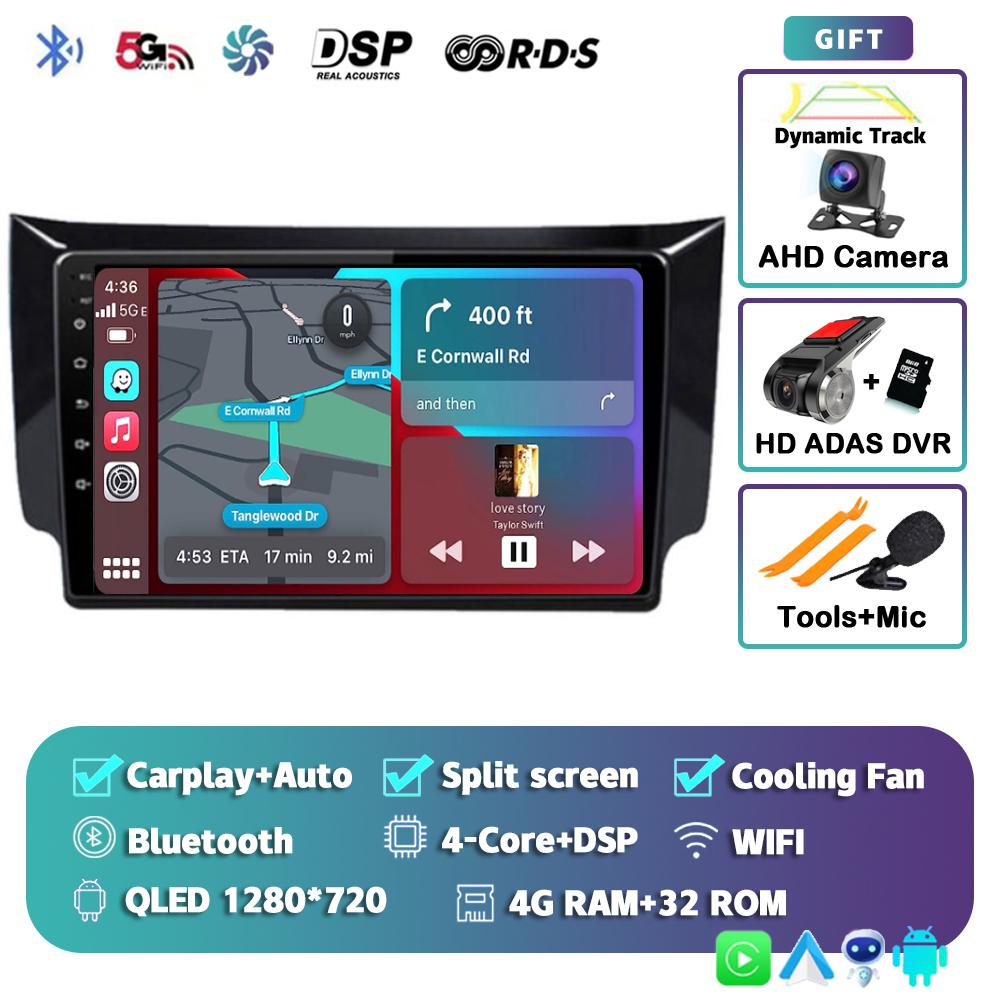 Android 14 Carplay Автомагнитола для Nissan Sylphy B17 Sentra 12 2012 2013 2014-2018 GPS Мультимедиа Видеоплеер Стерео 2din 4G