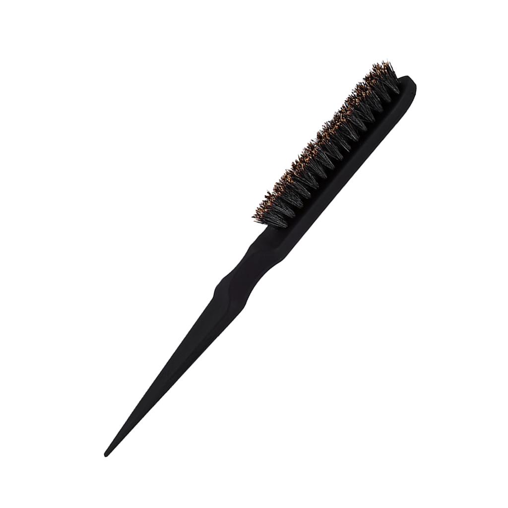 Teasing Back Hair Salon Brush Long and Short Evening Make Up Tangle Comb (Black)