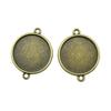 Подходит для круглого стеклянного кабошона 20 мм, поднос для установки, античная бронза, цветные компоненты, аксессуары, подарочные украшения для мужчин