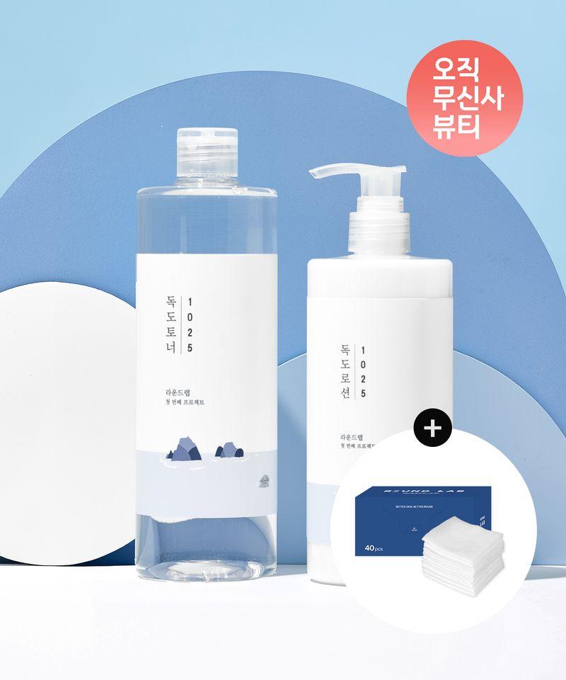 1025 Dokdo Toner 500ml + Lotion 400ml (+Free Stretchable Skin Pad)
