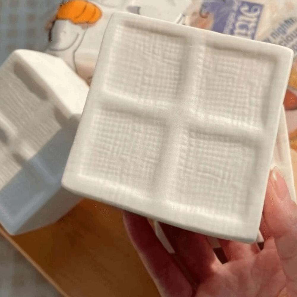 Crackling Tofu-Shaped Squeeze Toy Sound Effects Handmade Ball Realistic Food Pinch for Kids Adults