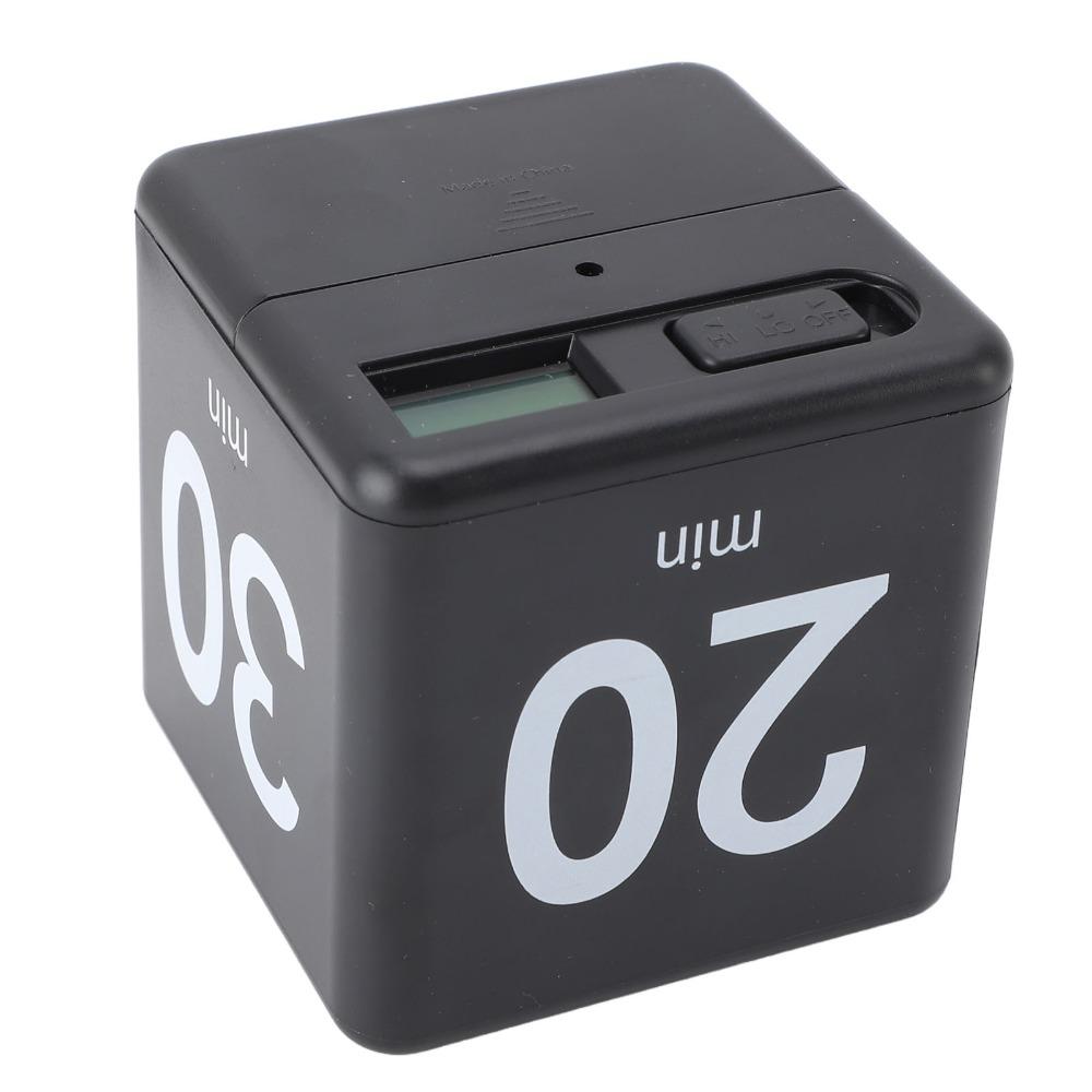 Gravity Sensing Flip Timer Black Red Cube Timer Countdown Timer Cooking Studying Workout Office