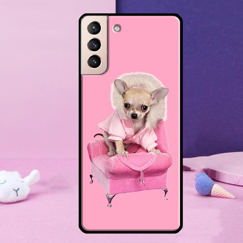 Чехол для телефона с изображением собаки чихуахуа для Samsung Galaxy S24 Ultra S25 Ultra S9 S10 S20 S21 S22 Plus S23 S24 FE