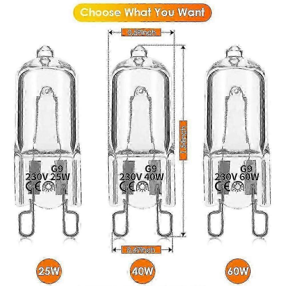 G9 bulbs 40w dimmable 20pcs warm white for chandeliers