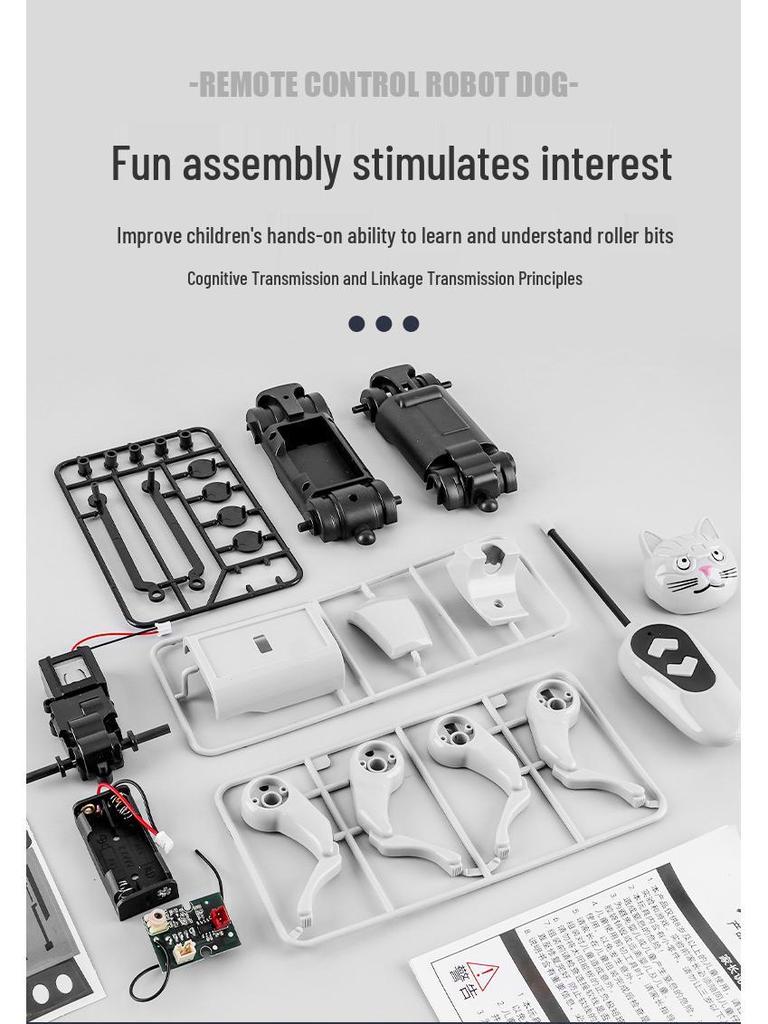 Remote Control Mechanical Dog and Cat Toy for Kids - Electric Assembly Model