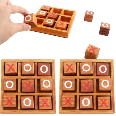 Деревянная игра крестики-нолики, головоломка, IQ-тест, вызов, тренировка логики, уникальные подарки для детей, взрослых, для вечеринки, семейное веселье