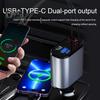 Car Charger with Dual Retractable Cable Type C 8 Pin USB 3A 2.4A Voltage Digital Display Universal 100W High Power Fast Charge Automotive Charging