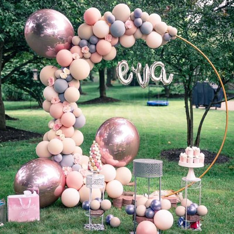 Plastic Round Balloon Arch Ring DIY Background Holder Circle Wreath Ballon Column Base Wedding Birthday Party Decor Baby Shower
