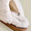 Winter Faux Suede Furry Slippers for Women 2024 New Non Slip Fluffy Faux Fur Slippers Indoor Thick Sole Plush Home Shoes Female
