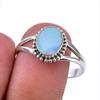 Натуральный австралийский опал драгоценный камень 925 пробы серебро кольцо размер 9.5 A0f37