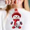 2 шт. Рождественские украшения Мультяшный снеговик Санта Клаус Акриловая подвеска Рождественская елка Подвесное украшение для праздничной вечеринки Декор Автомобильные аксессуары