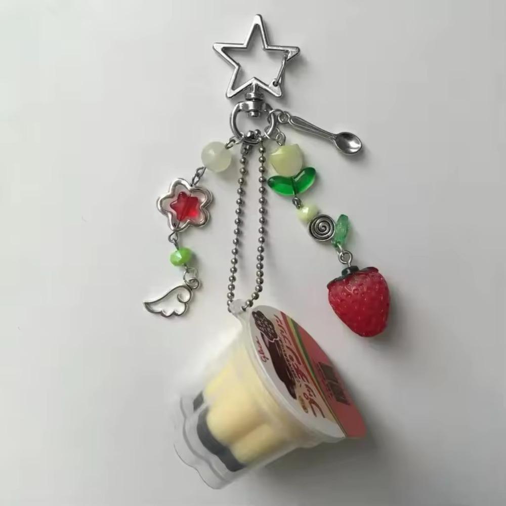 Клубничный Тюльпан Японский Пудинг Брелок Хэйсэй Ретро Яичный Флан Шарм Девушка Дамы