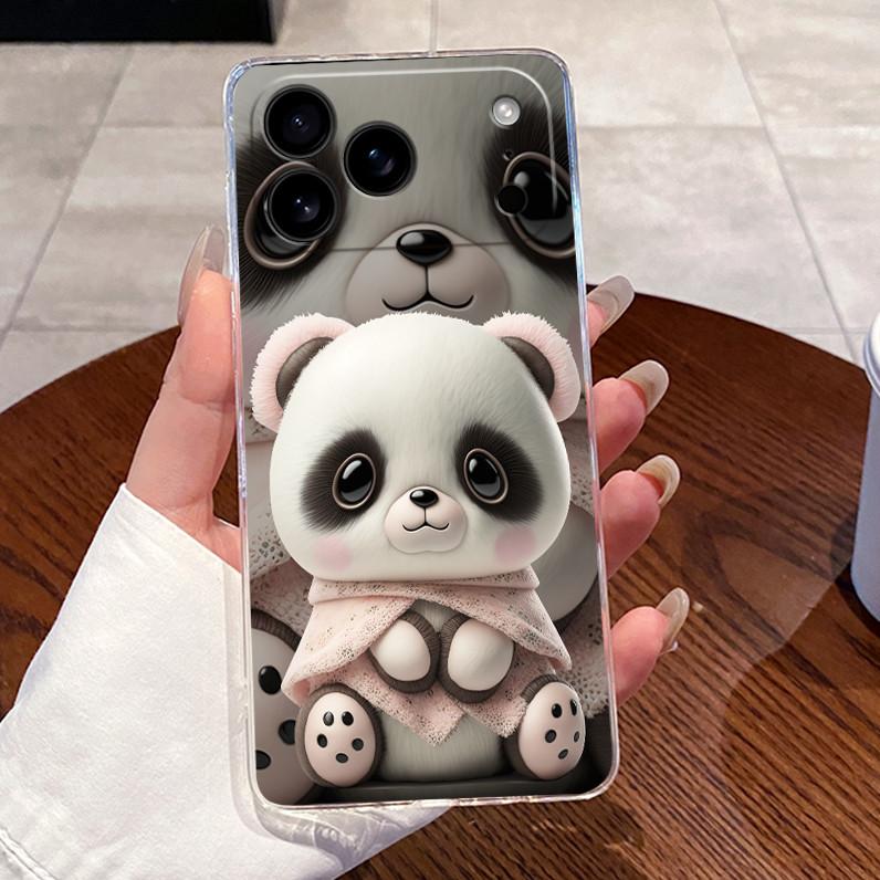 Для чехла iPhone 17 Pro Max iphone17 Прозрачный Люксовый Милый Чехол с Кроликом Любовь Мягкий Силиконовый Чехол для Телефона Для iPhone 17Pro Max Air Fundas