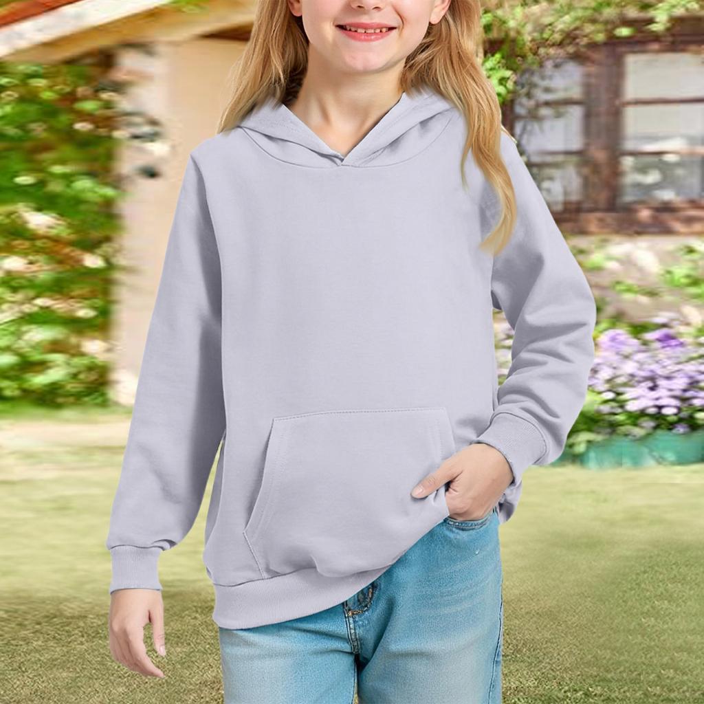 Однотонное худи для подростков - Унисекс пуловер