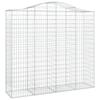 VidaXL Panier de Gabions Arqué Cage à Gabion Mur de Gabion Panier à Pierre Gabion pour Pierre Jardin Patio Extérieur 153399