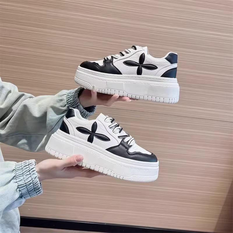 Туфли на толстой подошве из бисквита, увеличивающие рост, для студенток, универсальная повседневная обувь для женщин