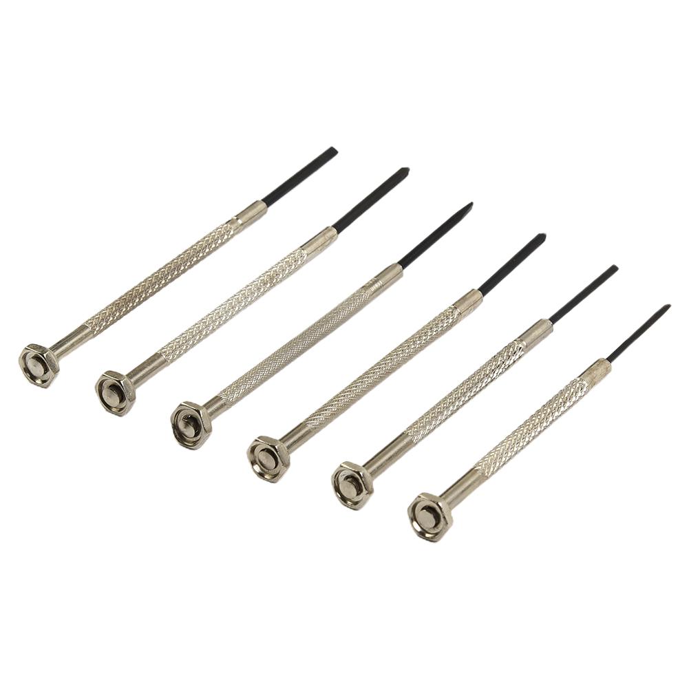 Ремонтная отвертка, 6 шт., крестовая шлицевая головка, электронная для часов
