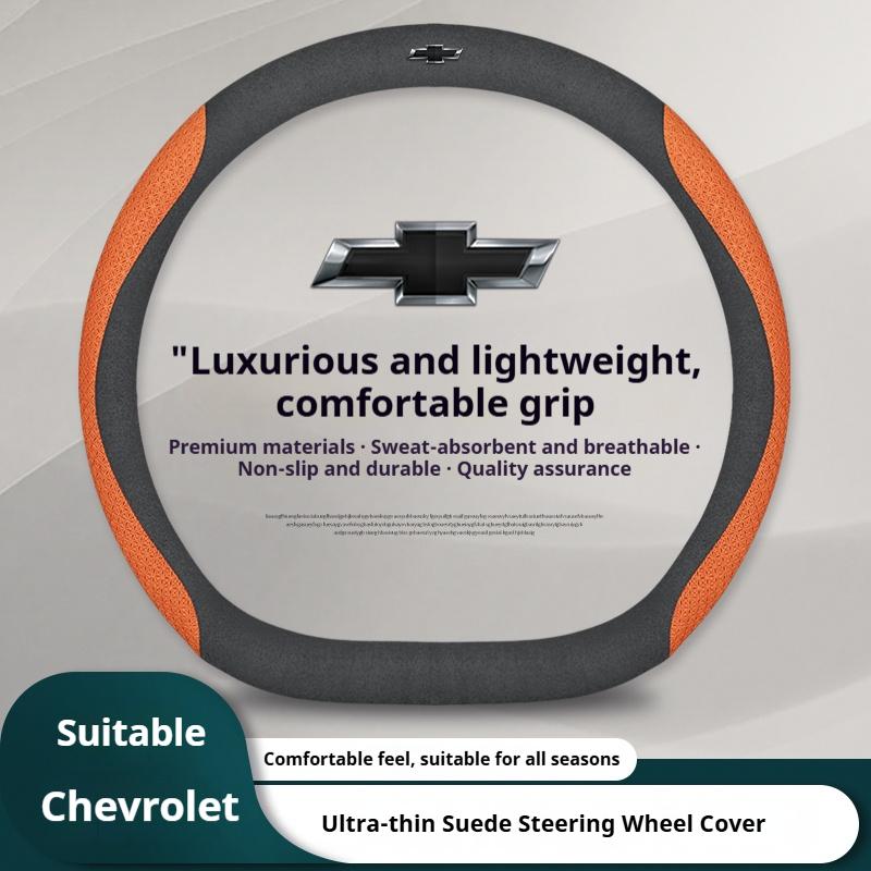 AABHK1 Leather Car Steering Wheel Cover for Chevrolet Chevy Malibu Spark tracker Cruze Sonic Camaro Equinox Volt Seeker Accessories