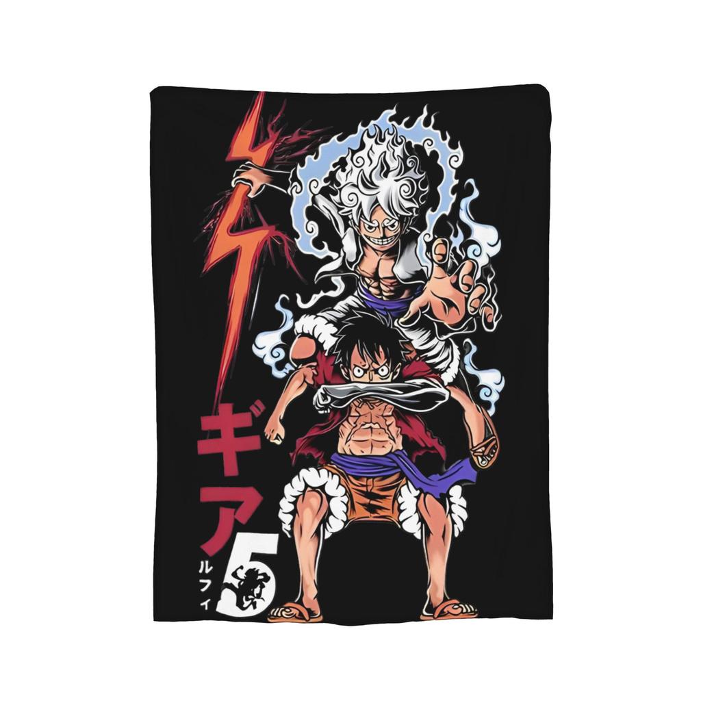 Japanese Anime Blanket Fleece Spring Autumn Luffy Anime Multifunction Lightweight Thin Throw Blanket for Bed Travel Bedspreads